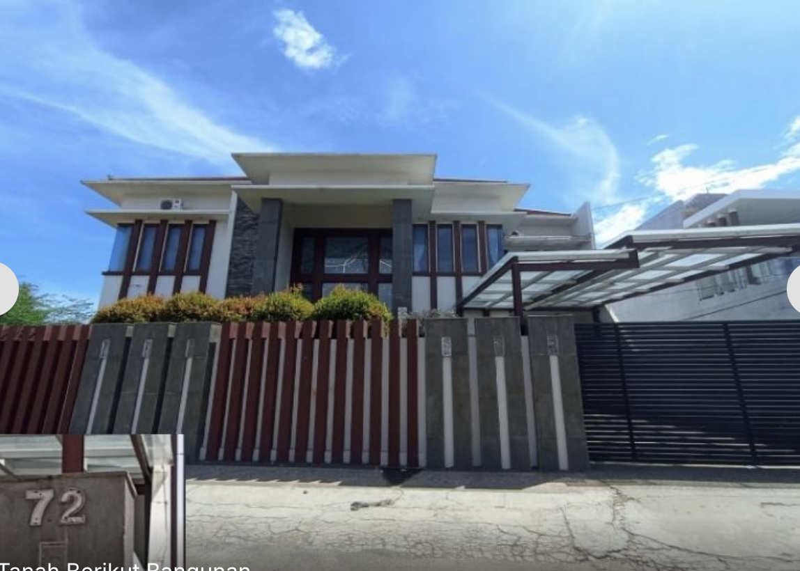 1 bidang tanah dengan total luas 629 m2 berikut bangunan di Kota Bandar Lampung